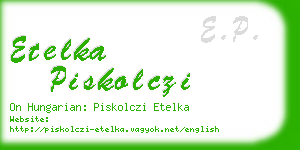 etelka piskolczi business card